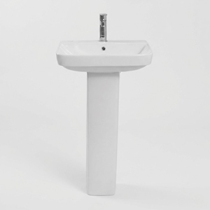 Conjunto de Lavabo Moderno con Pedestal y Lavabo Ovalado para Baño y Uso Hospitalario - Product Image 1