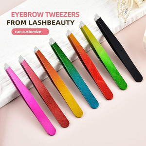 Juego de Pinzas para Cejas de Marca Privada con Logotipo Personalizado, Pinzas de Precisión de Acero Inoxidable Coloridas para Depilación Facial - Product Image 6
