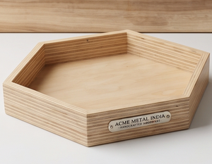 Elegant Hexagon Shape Wooden Chocolate <b>Tray</b> Perfect For Serving Chocolates Sweets Desserts And <b>Small</b> Treats Decor - Product Image 4