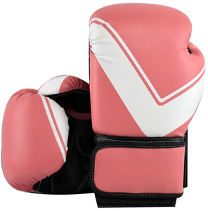 Guantes de entrenamiento de boxeo profesionales de color rosa – Guantes de combate de cuero sintético de primera calidad para fitness femenino, kickboxing y muay thai - Product Image 1