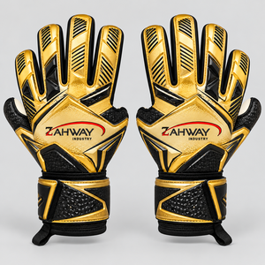 Top Selling Football Goalkeeper Gloves PU Leather Non-Slip <b>Finger</b> Protection Adjustable Wrist <b>Strap</b> Unisex Sports Gloves - Product Image 4