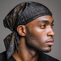 Durag respirant et tendance pour homme, personnalisé, style streetwear hip-hop, durags en satin de soie, durags d'extérieur, unisexe