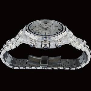 Reloj de Diamantes Moissanite de Lujo de Alta Gama, Personalizado, de Acero Inoxidable, Estilo Hip Hop, para Hombre y Mujer - Product Image 5