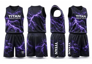 Uniforme de Baloncesto Personalizado al por Mayor, Transpirable, de Malla, de Secado Rápido, Jersey y Pantalones Cortos que Absorben la Humedad, Kit Deportivo Sublimado para Equipos - Product Image 4