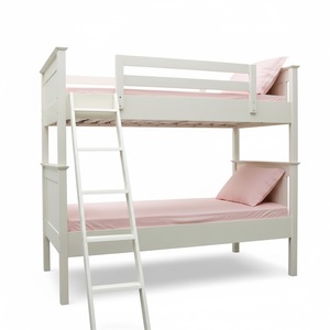 Lit superposé empilable moderne en pin de Nouvelle-Zélande avec échelle pour chambre d'enfant ou appartement - Product Image 3
