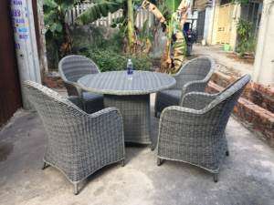 Juego de café de ratán sintético tejido a mano PRCF-015, muebles de jardín para balcón exterior - Product Image 5