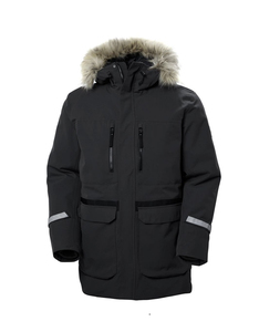 Custom High Quality Men's Winter Hooded Stand Front Fleece Parka <b>Jacket</b> Anti-Bacterial Quick Dry Features Plus Size Options - Product Image 5