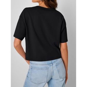 Queen Womens Custom Crop Tops Oversized <b>Sport</b> Style Workout Tshirts <b>Short</b> Sleeve Casual Fashion Tees for Summer Spring 2025 - Product Image 2