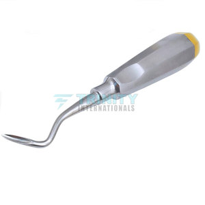 Élévateur dentaire manuel ergonomique professionnel à pointe courbée pour extraction chirurgicale des racines dentaires - Product Image 3