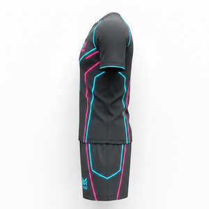 Tenue de rugby professionnelle personnalisée avec nom et numéro d'équipe, impression par sublimation, tissu résistant, ensemble maillot et short de rugby - Product Image 4