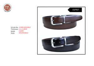 Cinturones de Perfil Buffalo de Alta Calidad para Hombre, Longitud Personalizada, FHS LPB02, 35 mm, con Hebilla de Aleación Negra - Product Image 3