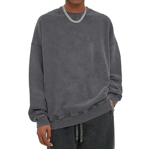 Sweat-shirts d'hiver en coton 100% délavé à l'acide de haute qualité, style streetwear, coupe oversize et classique, pulls en molleton épais, vente en gros - Product Image 1