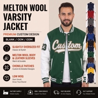 Veste de sport d'hiver pour homme sur mesure, taille plus, imperméable et respirante, 100% laine, qualité supérieure, broderie d'équipe, 2024
