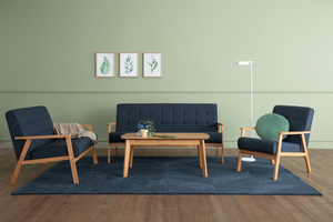 Scandinavian KD Design Furniture Natural Oak Accent <b>Table</b> with <b>Curved</b> Edges and Malaysian Oak Legs for Living Room from Malaysia - Product Image 4