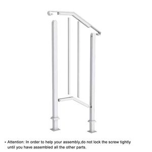 Corrimano in Ferro Stile Transizionale per Gradini Esterni con Kit di Installazione Bianco - Favorisce Sicurezza e Comfort - Product Image 2