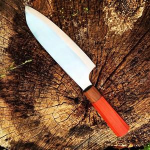 Cuchillo de Chef de Acero Inoxidable de 13 Pulgadas Hecho a Mano por Ahmad Fabric, con Funda de Cuero y Mango Elegante Personalizable - Product Image 4