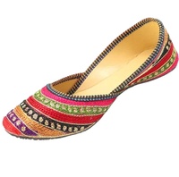 Chaussures Khussa pakistanaises / Chaussures Khussa pour femmes Plates / légères Couleurs mélangées Khussa