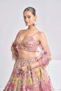 Lehenga Georgette Premium de Boutique India, Lehenga de Diseñador Estilo Bollywood, para Fiestas y Bodas, el Más Vendido, Prenda Festiva Moderna para Mujer - Product Image 3