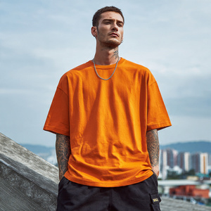 <b>100</b>% <b>Polyester</b> Cotton Drop Shoulder Tee <b>Shirts</b> Men's Summer Casual T <b>Shirts</b> Men Outdoor Lightweight Baggy T <b>Shirt</b> Mens - Product Image 5