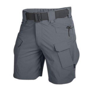 Pantalones Cortos de Trabajo Color Verde Oliva para Hombre, con Bolsillos con Cierre, Transpirables, de Poliéster, para Actividades al Aire Libre - Product Image 2