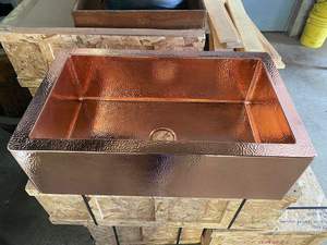 Fregadero de Cocina de Cobre Hecho a Mano de la Mejor Calidad, Estilo Rústico Tradicional Moderno, de un Solo Tazón, para Instalar Bajo Encimera, Diseño Decorativo para el Hogar - Product Image 3
