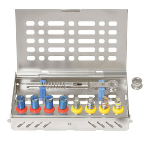 Kit de chirurgie implantaire dentaire manuel en acier inoxydable de 16 pièces, certifié CE, instruments chirurgicaux prothétiques universels - Product Image 1