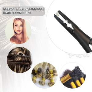 Pince à extensions capillaires professionnelle Obexa en acier inoxydable à 2 trous, outil multifonctionnel pour usage commercial, micro-anneaux, perles, liens - Product Image 6