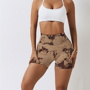 Shorts de yoga décontractés pour femmes, 100% coton, taille haute, séchage rapide, respirants, fermeture éclair, design personnalisé de haute qualité - Product Image 1