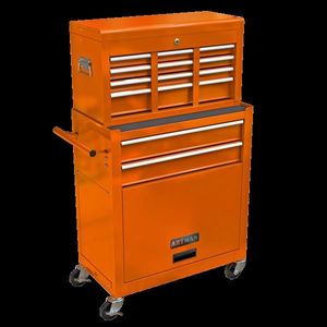 High Capacity 8-Drawer Rolling Tool <b>Chest</b> with Wheels ORANGE-Convenient Tool <b>Storage</b> Cabinet - Product Image 5