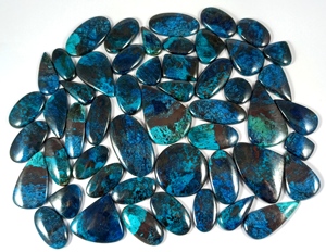 MAHNAJ GEMS High Quality Natural Blue Azurite Shattuckite Loose Gemstone Polished Cabochon Lots for Custom Jewelry JAIPUR INDIA - Product Image 2