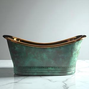 Bañera de Cobre Sólido Hecha a Mano, Bañera con Patas de Estilo Vintage para Espacios de Baño Elegantes y una Experiencia de Spa Relajante - Product Image 1