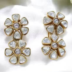 Boucles d'oreilles de Style fleur à la mode nouveau Style longues boucles d'oreilles vêtements de fête accessoires de mode vêtements de fête avec pierre de Zircon pour les femmes - Product Image 2