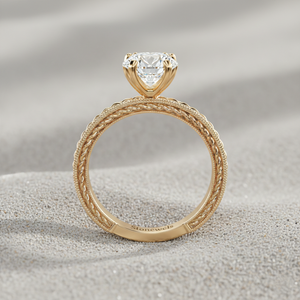 Bague de fiançailles solitaire Stonewels en or massif avec diamant de laboratoire |   pour un luxe certifié - Product Image 2