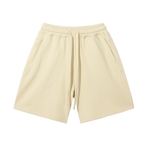 Nouveau printemps été Joggers Shorts High Street 380G double brin pur coton athlétique entraînement lâche cordon décontracté maille shorts - Product Image 1