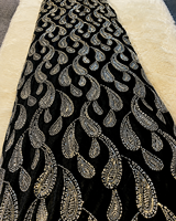 Tissu brodé à carreaux perlés pour robes de mariée et accessoires vestimentaires - Fourniture personnalisée 100% polyester écologique