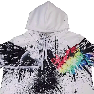 Sweat à capuche 100% coton, imprimé numériquement, brodé de perles, sublimation, pour l'hiver - Product Image 3