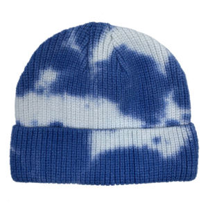 Hot Selling Custom Winter Sport Specialty Jacquard Dot Pattern Bows Unisex Cotton Tie Dye Knitted <b>Beach</b> Hats Beanies - Product Image 1