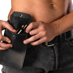 Étui de téléphone pour homme Dark Room, ajustement réglable, en fausse fourrure, dentelle sexy, accessoire de clubbing - Product Image 3