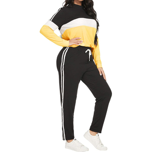 Ensemble de survêtement décontracté deux pièces pour femme avec capuche, imprimé, 100 % coton, pantalon de jogging et tenue de sport pour l'automne - Product Image 6