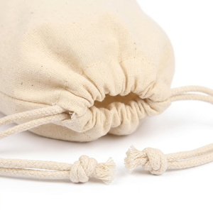Sac à cordon en coton 100% écologique, sac en toile naturelle pour emballage cadeau, petit sac de rangement unisexe - Product Image 4