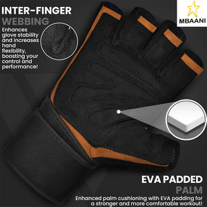 Guantes de Entrenamiento con Soporte para Muñeca, Correas de Muñeca de 50 CM de Largo, Palma Acolchada Antideslizante, Agarre para Entrenamiento de Levantamiento de Pesas - Product Image 2