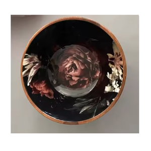 Bol de service de luxe en bois émaillé fait main pour les collations, idéal pour l'iftar, la vaisselle et la décoration de fêtes - Product Image 6