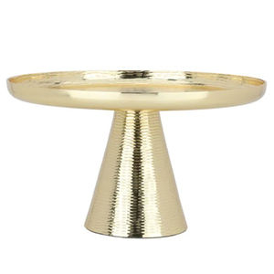 Support à gâteau en métal martelé doré au design unique, plateau de présentation de desserts, décoration de maison, support à gâteau pour mariage ou fête - Product Image 6