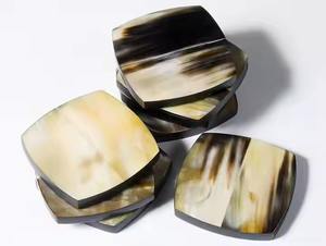 Ensemble de sous-verres en corne naturelle design, sous-verres faits à la main pour la décoration de table, utilisation dans les restaurants et les hôtels - Product Image 4