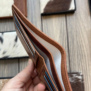 Portefeuille en cuir de vachette durable pour homme, fait main, en cuir véritable, design fin, haute qualité - Product Image 5
