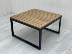 SF00102 Juego de Muebles de Jardín de Lujo Modernos en Forma de L, de Acero y Madera de Acacia, con Cojines TEXAS CD de 230gr, para Patio, Hotel, Villa, Piscina - Product Image 5