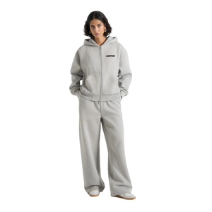 Men Winter Streetwear Full Zip Hooded Tracksuit Wide Leg <b>Trousers</b> Elastic Waist Side Pockets Relaxed Fit Wholesale Custom OEM - Product Image 1