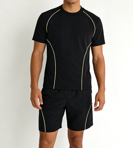 Conjunto Deportivo Personalizado con Logotipo, Camiseta y Pantalones Cortos para Hombre, Traje de Verano para Correr, Conjunto de Pantalones Cortos Holgados para Hombre - Product Image 6