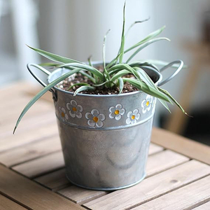 Pot de fleurs en laiton avec bordure artisanale indienne, bord en laiton texturé, style rustique moderne, pot polyvalent pour exposition botanique - Product Image 6