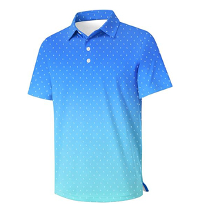 Vêtements de golf légers au design optimal, polos de golf pour jeunes avec texture tricotée et côtés arrondis pour les tenues de club - Product Image 1